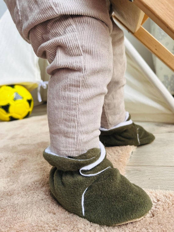 Khaki Fleece Baby Booties Stay on Organic Baby Boots Non Slip Baby Slippers Newborn Shoes Winter Baby Girl Baby Boy Shower Gift Etsy Canada