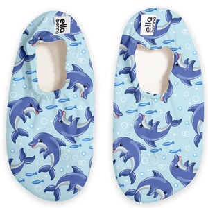Dolphin Blue Baby Water Shoes, Toddler Swimming Shoes, Non Slip Aqua Sports Shoes, Pool, Beach Slippers for Boys and Girls Summer Gift