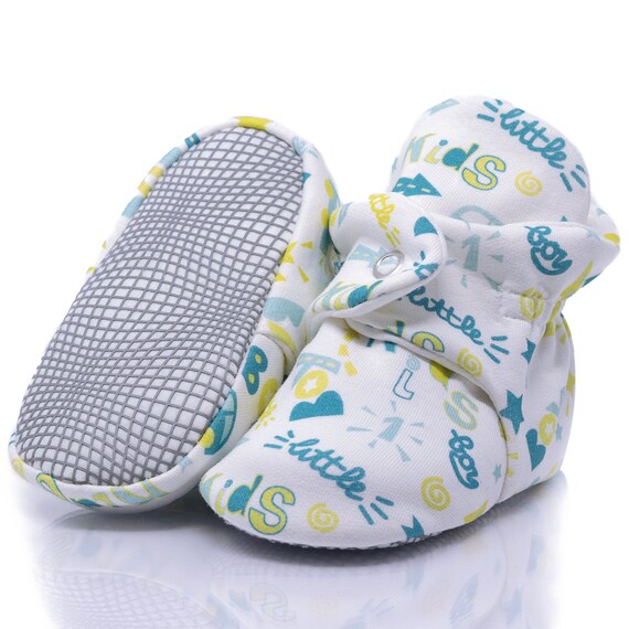 Patucos de algodón orgánico para bebé niño: zapatos