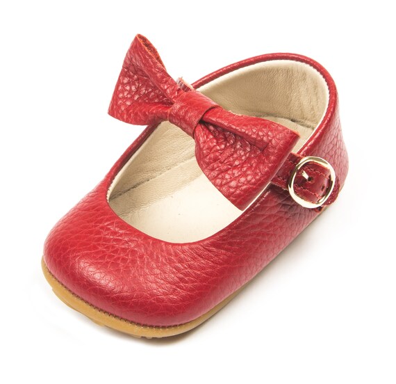 red baby dress shoes