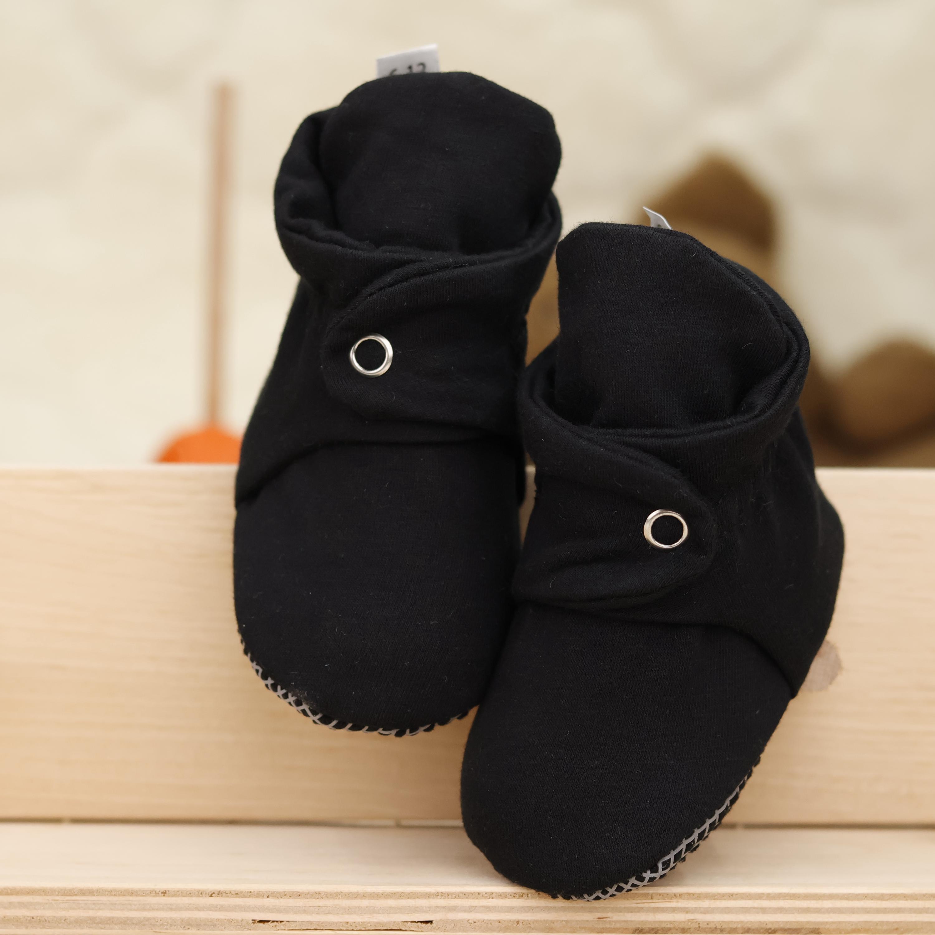 Black Cotton Baby Booties Stay on Baby Boots Non Slip Baby Slippers Newborn Shoes Baby Girl Sparkle Baby Boy Shower Gift Goth Baby Etsy Canada