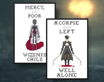 Bloodborne Lady Maria Orphan of Kos Cross Stitch Pattern Bundle PDF  Download