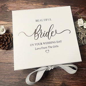 Gepersonaliseerde BRUID-geschenkdoos, aandenken aan bruiloft, bruidsfeest, aandenkendoos vrijgezellenfeest