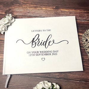 Cartas de casamento personalizadas para a noiva Livro de visitas Hen Do Wedding Journal