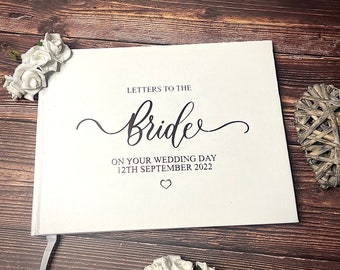 Lettres de mariage personnalisées à la mariée Livre d'or Hen Do Wedding Journal
