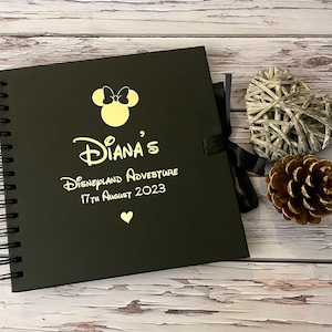 Diario de viaje personalizado de vacaciones de DisneyLand Álbum de fotos de regalo con temática de Disney Álbum de recortes