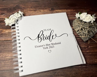 Personalised Bridal Shower Wedding Hen Night Hen Do Bride Gift Photo Album Guestbook Scrapbook