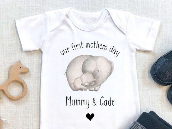 Happy Erste Mütter Tag Mumie Personalisierte Langärmlig Baby Westen Body Mädchen 
