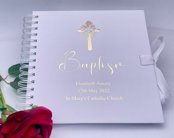 Personalised Babies Baptism Christening Photo Album Guestbook Scrapbook