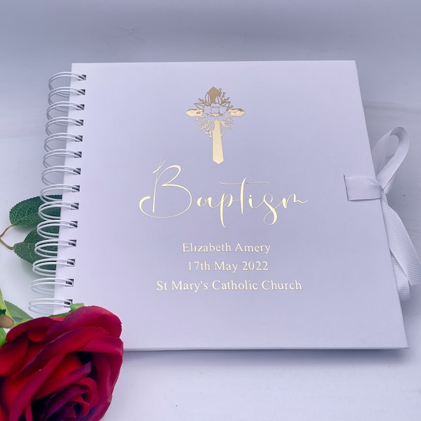 Personalised Babies Baptism Christening Photo Album Guestbook Scrapbook