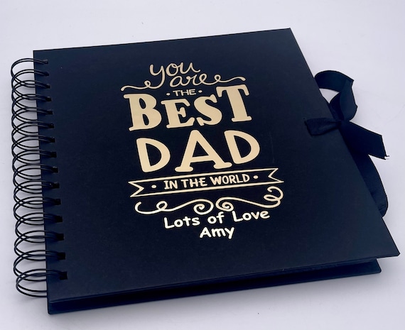 Personalised Best Dad Fathers Day Memory Dad Birthday 8 X 8 Black