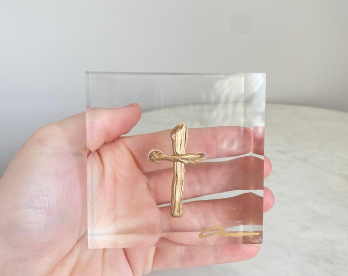 Cross Acrylic Block | Cross Art | Mothers Day Gift | Acrylic Block Art ...