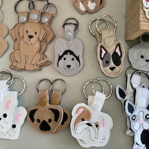 Dog Breed Key Fob- Dog Breeds- Snap Tab- Key Chain- Stocking Stuffer