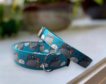 Collar para perros Trash Can Buddies - Martingala - Liberación rápida - Sin hebilla deslizante - Correa - Collares para perros hechos a mano