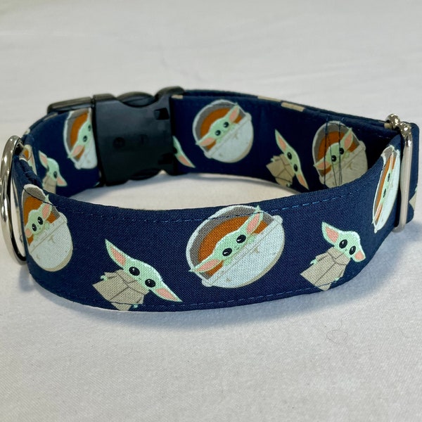 Yo-da Best Dog Collar- Martingale- Quick Release- No Buckle Slide- Leash- Handmade Dog Collars