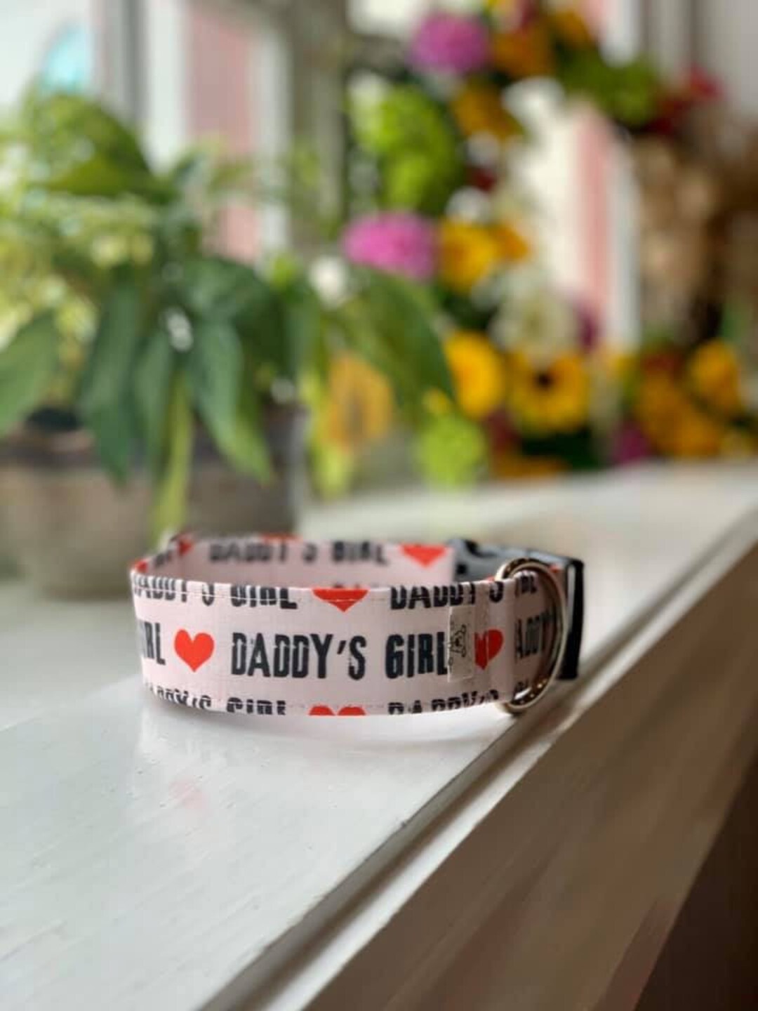 Daddys Girl Dog Collar Martingale Quick Release No Buckle Etsy