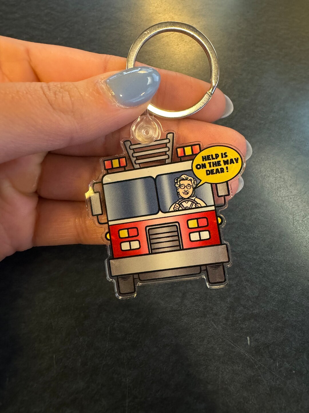 Help is on the Way Dear! Keychain - Etsy