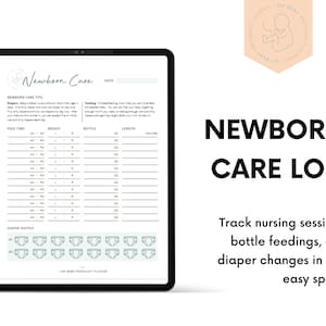 Neugeborenen Pflegetagebuch | Still-Tracker | Neugeborenen Tracking Sheet | Futter- und Windeltracker