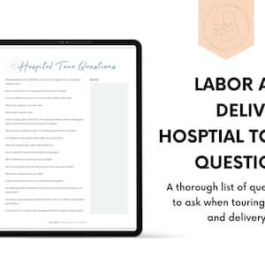 Hospital Tour Questionnaire | Labor and Delivery Unit Tour Questions | Instant Digital Download