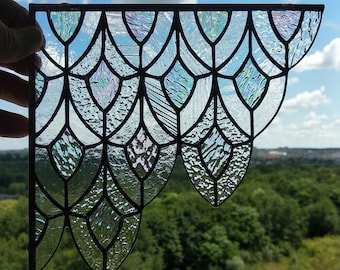 Price for 2 stained glass windows - left and right corner!! Corner stained glass - Stained glass "Suncatcher" - Stained glass panel