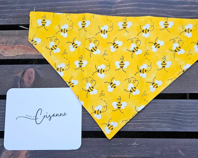 Featured listing image: Bees/Honey Comb Pet Bandana