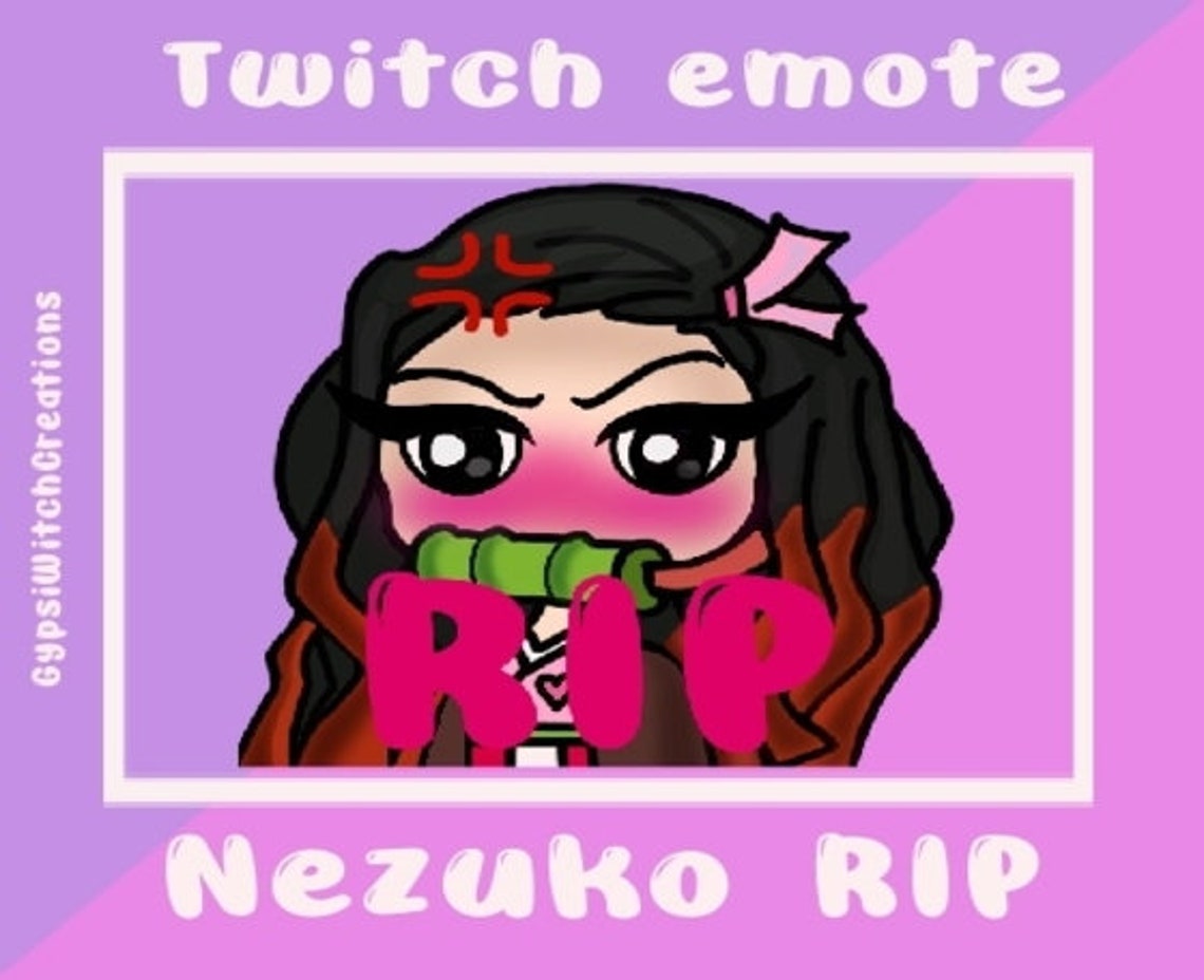 Demon Slayer Nezuko Rip Twitch Emote Twitch Emote Etsy Uk