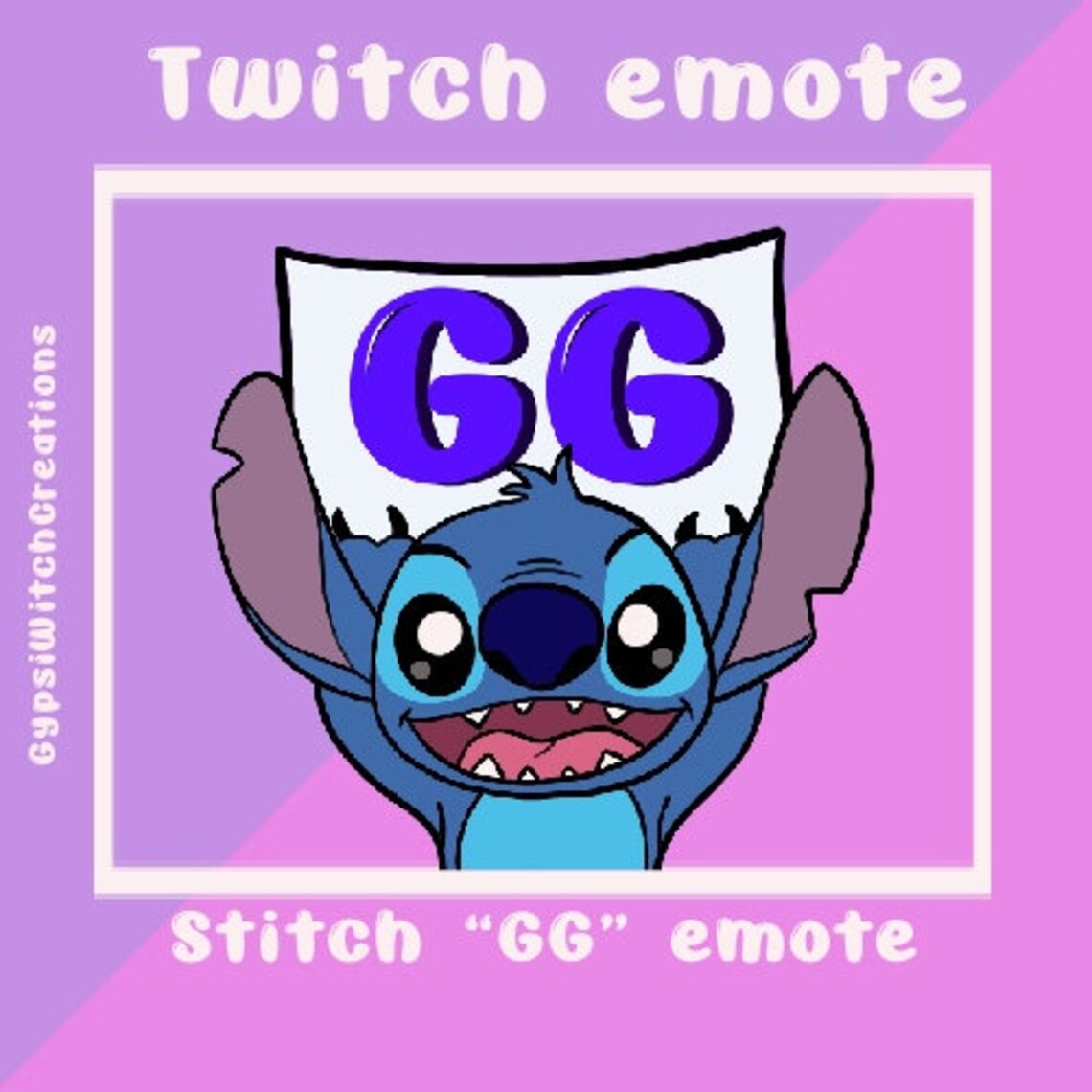 Stitch GG Twitch Emote Cute Twitch Emote Etsy UK