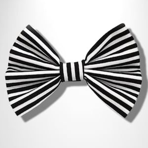 BEETLE BOW TIE - Black And White Stripe Dog Bow Tie - Dog Collar Bow Tie - Dog Collar Accessories - Bow Tie for Dogs - Fashion Pet Bowtie