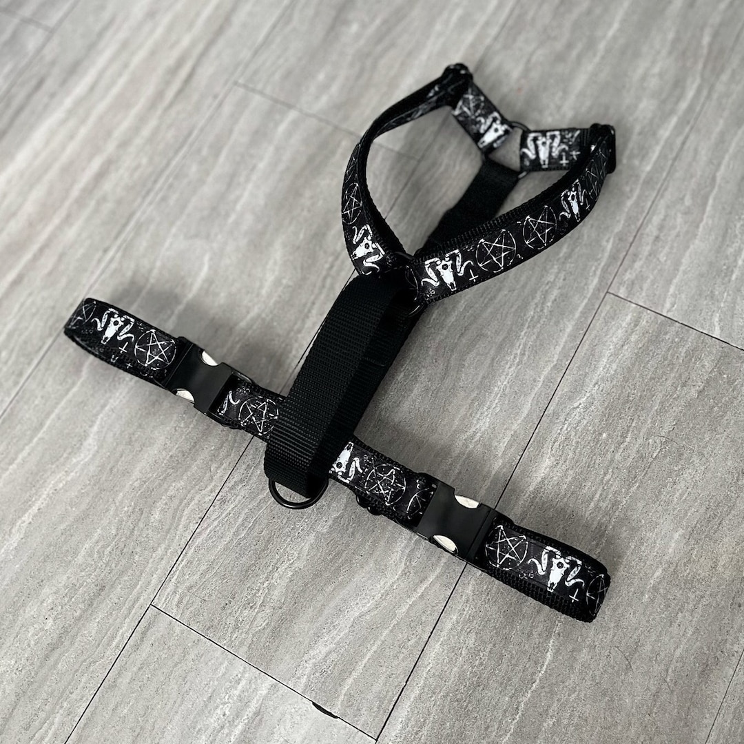 SINISTER HARNESS Satanic Dog Harness Adjustable Harness With Handle