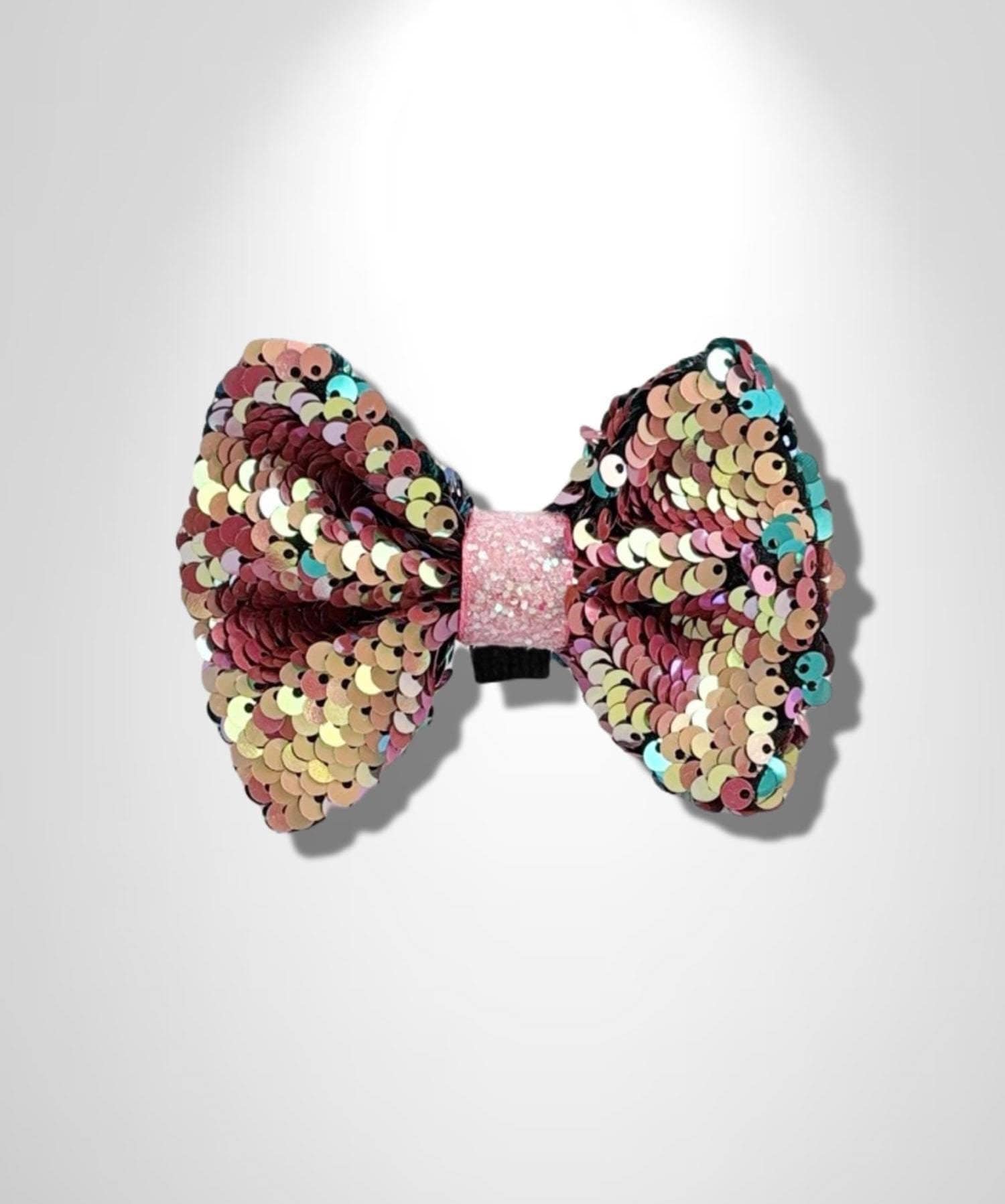 Pink & Blue Sequin Dog Bow Tie Reversible Girly Pet Collar Accessory, 3" 4" Or 5" Sizes