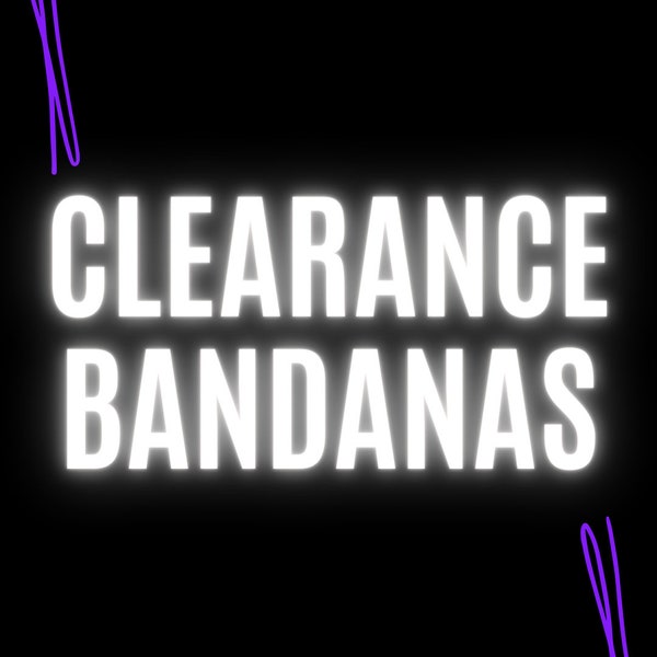 CLEARANCE ITEMS - Sale Dog Bandanas - Ready To Ship Over The Collar Dog Bandanas - Discount Dog Accessories - Clearance Dog Bandannas