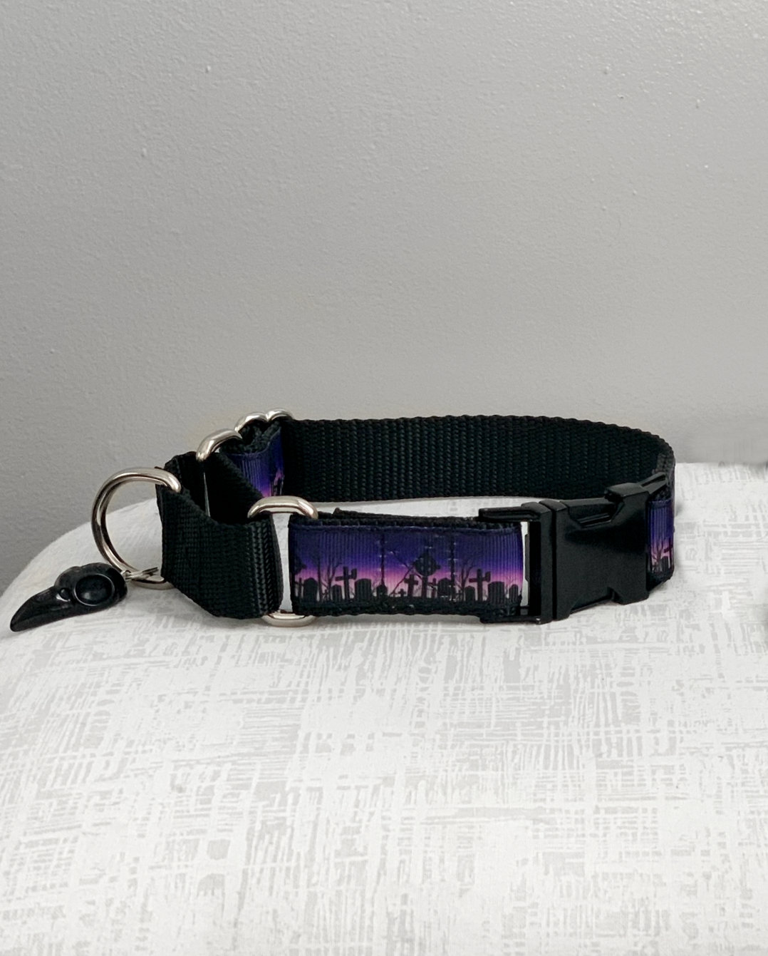 GRIEF Cemetery Dog Collar Gothic Dog Collar Martingale Etsy Polska