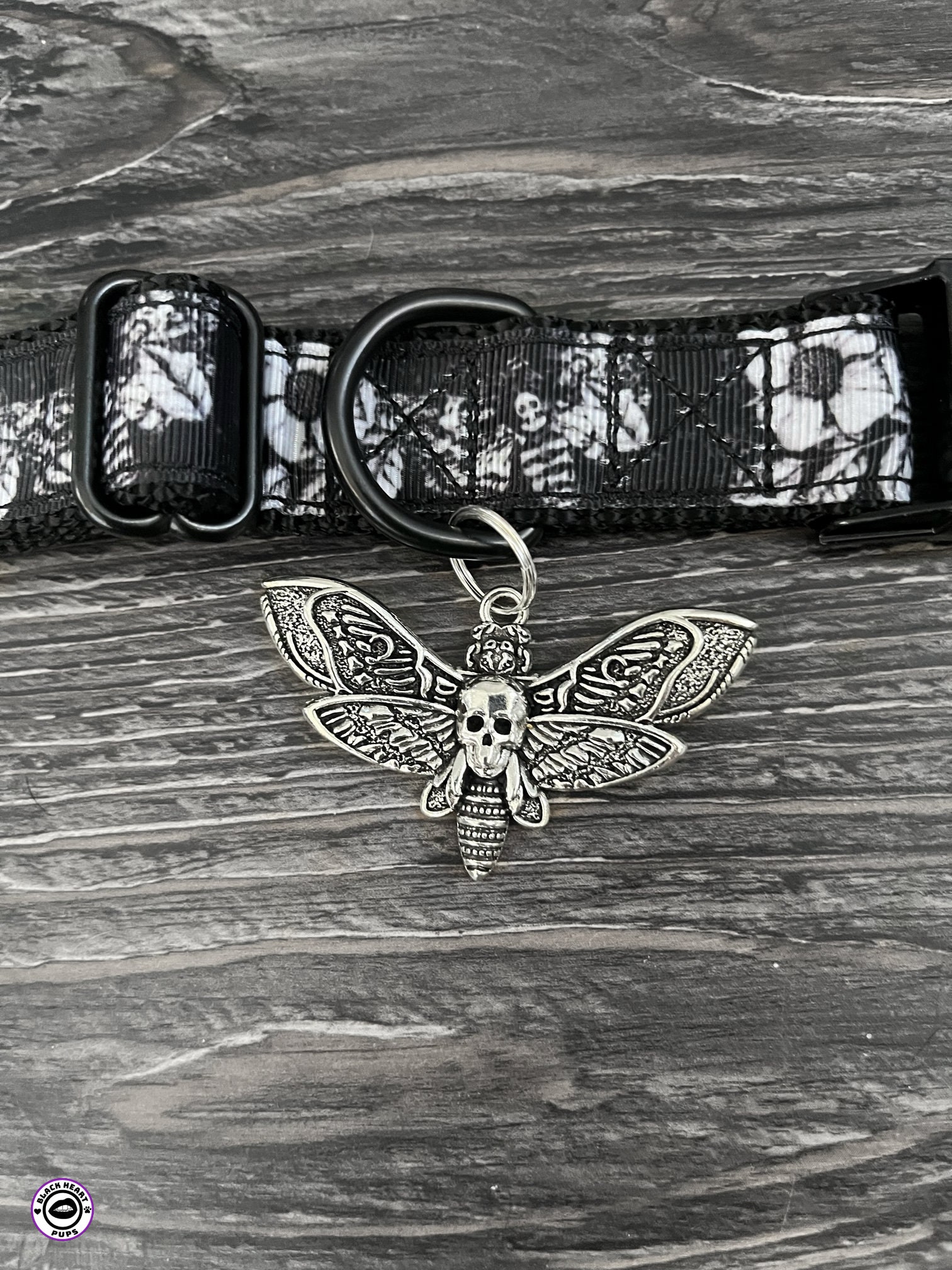 DREAD Death Moth Dog Collar Gothic Dog Collar Floral Etsy Canada