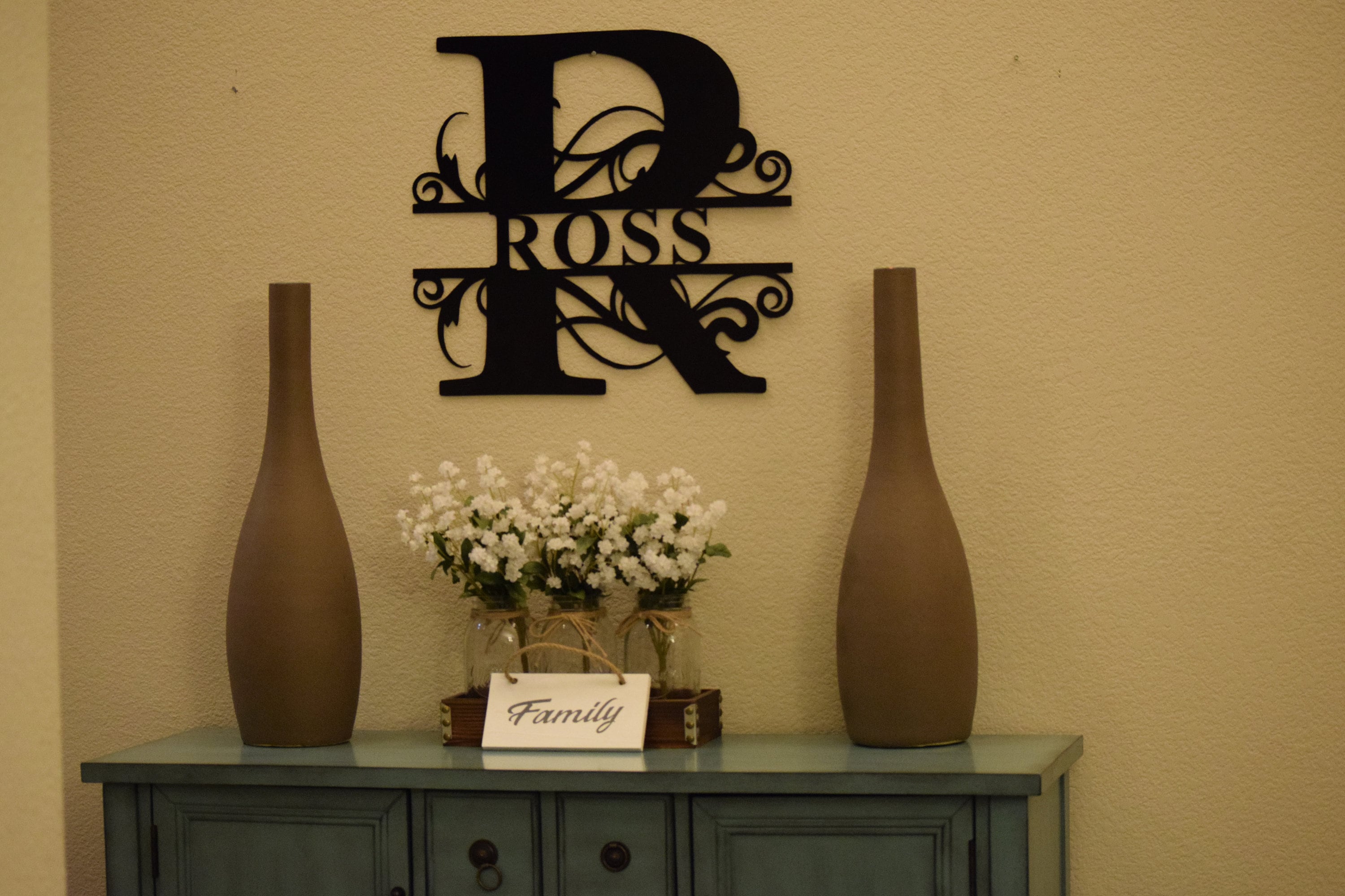 Metal art custom name custom last name wall art Etsy