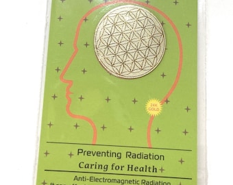 4 Pack - EMF Protection Cell Phone Anti Radiation Protector Sticker, Negative Ions EMF Blocker: lotus, yoga, or flower of life