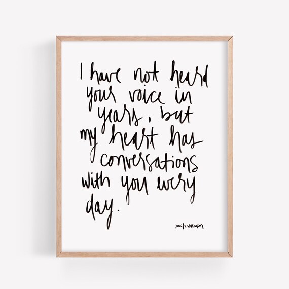 Heart Conversations Poetry Art Print: Grief Wall Decor