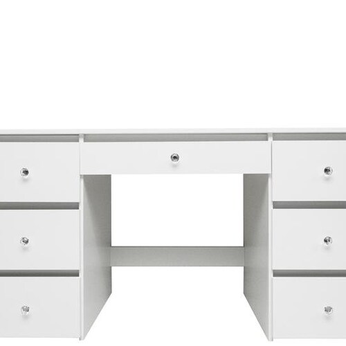 Glass Top Desk. Vanity Desk. 47 Inch Etsy