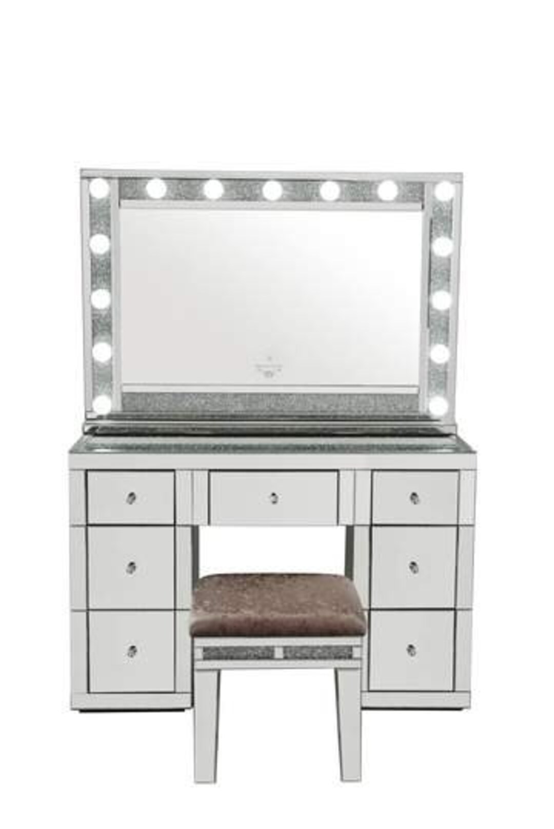 Vanity mirror with desk deals