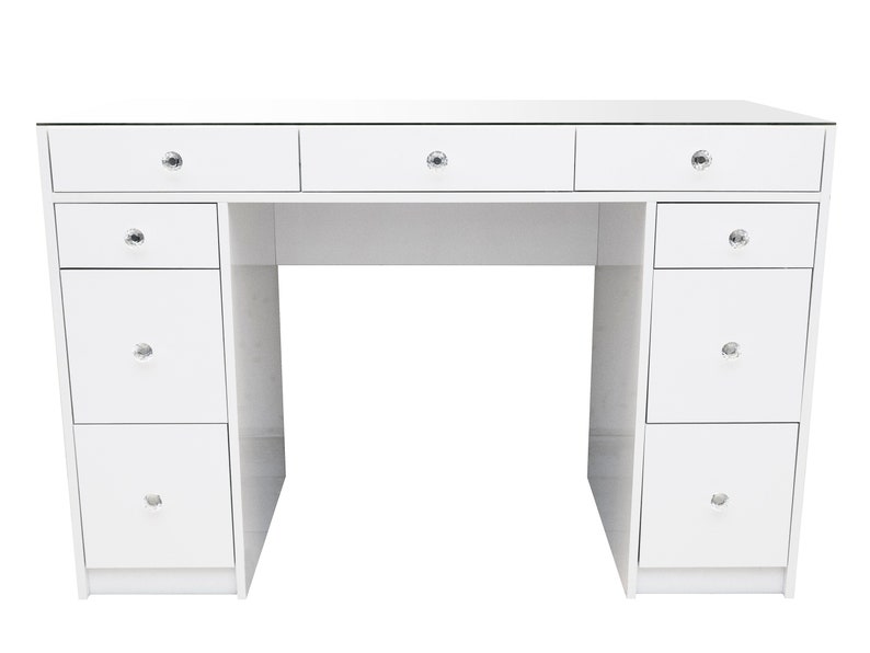 Glass Top Desk. Vanity Desk. 47 Inch Etsy