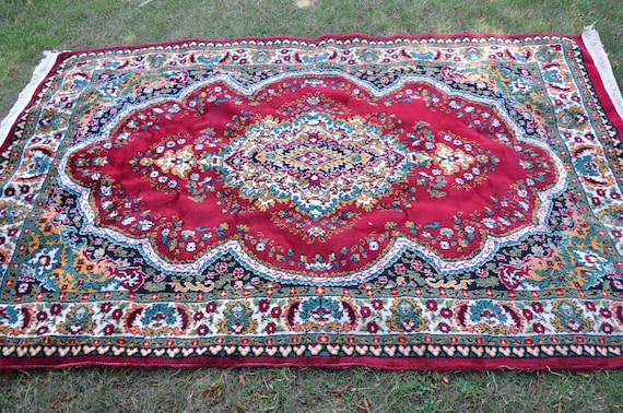Large Vintage Turkish Persian Wool Area Carpet from Sheep's Wool, Vintage Wool Rug from Turkey, Handmade Turkish Area Rug 200x300 cm