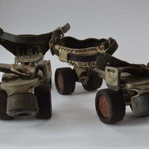 Original Gloria Retro 70's Roller Skates, Rare Vintage Roller, Roller Skates with Leather Strap, Roller Original GLORIA, Universal Skates
