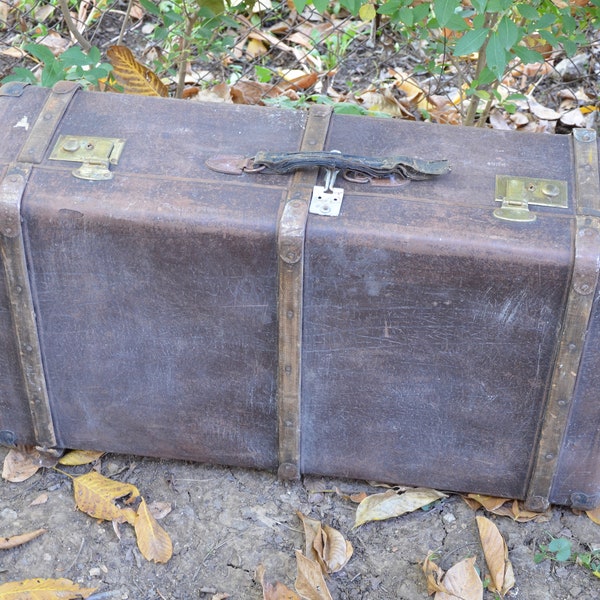 Vintage Leather Suitcase Big Size, Old Luggages, Vintage Suitcase, Large Suitcase, Luggage Suitcase, Antique Suitcase