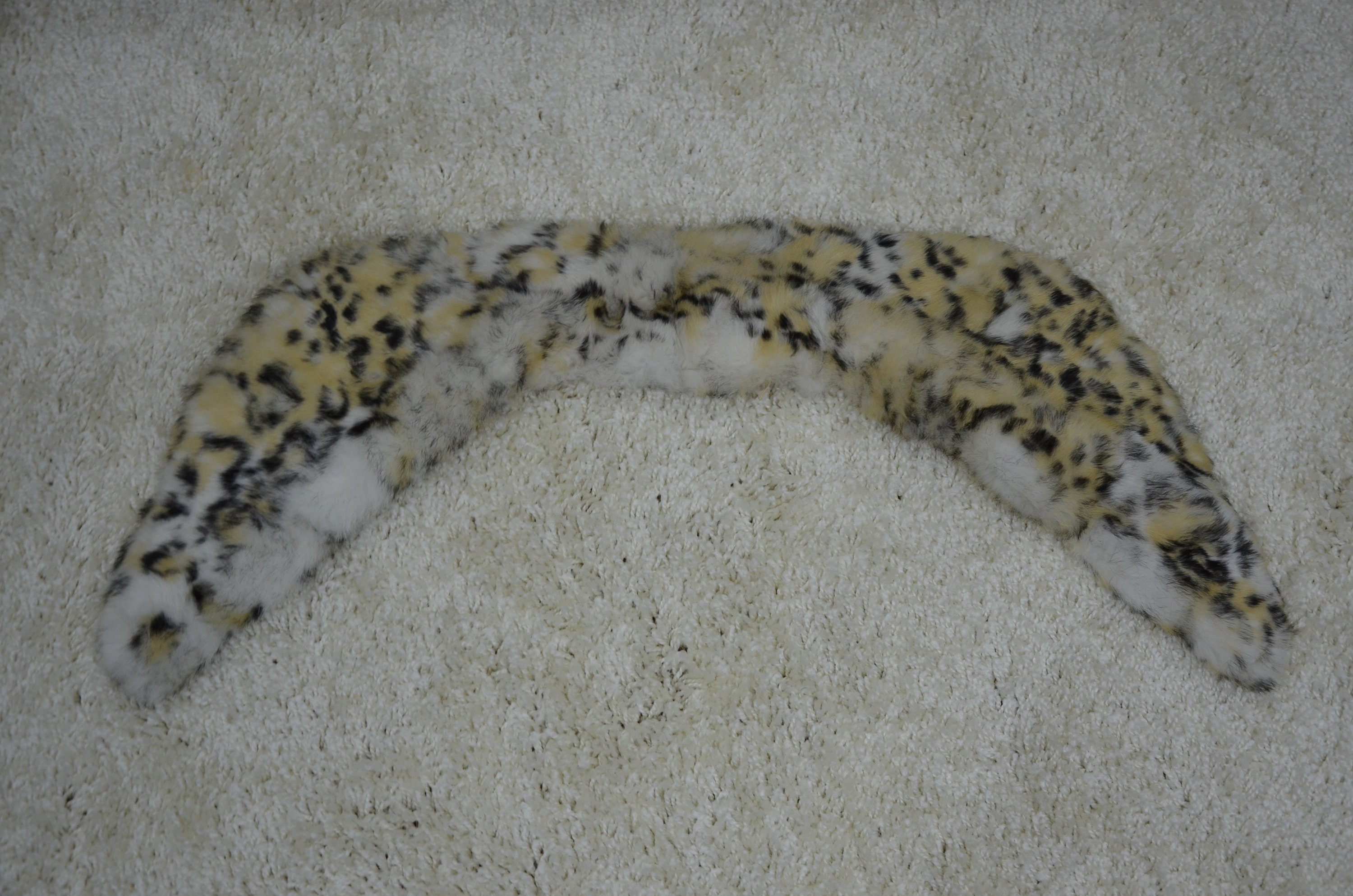 Full Size Leopard Furry Collared Neck Long Sleeve Coat main image 1