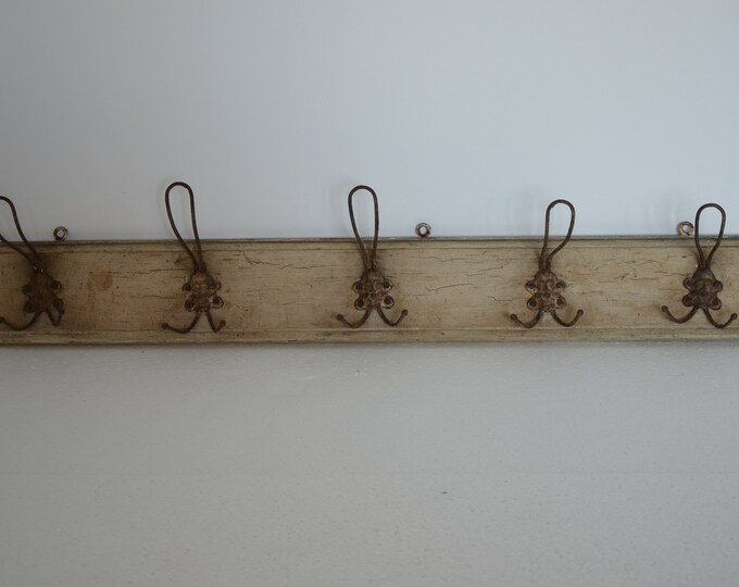 Vintage Wooden Hanger, Antique Wall Hanger, Rustic Coat Rack, Wall