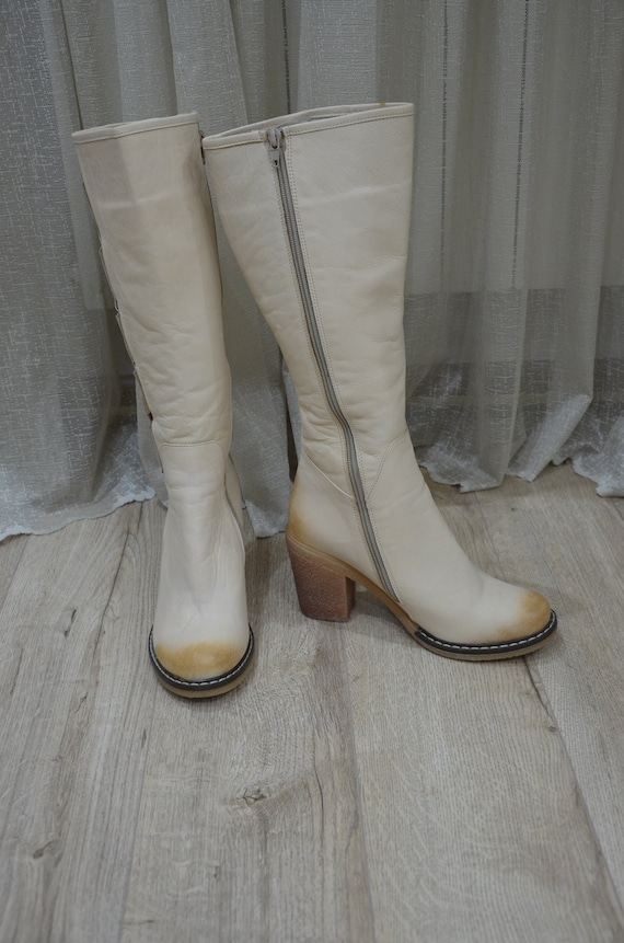 Coloured knee high boots online