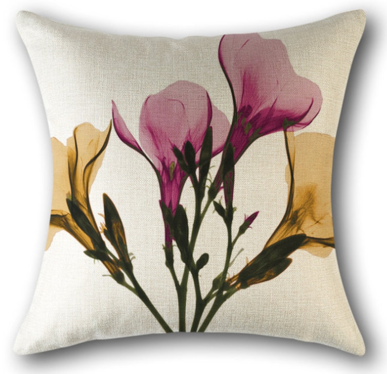 Personalized Custom Pillow case Mystery Flowers Custom bench cushion cover Custom throw pillow case Home living room nursery Decor