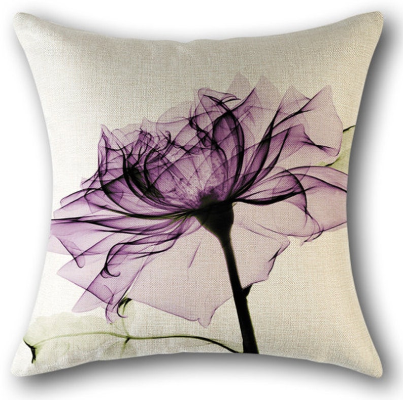 Personalized Custom Pillow case Mystery Flowers Custom bench cushion cover Custom throw pillow case Home living room nursery Decor