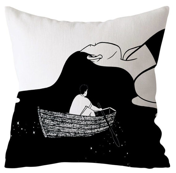 Black White Pop Art Custom Bench Cushion Cover Personalized Etsy