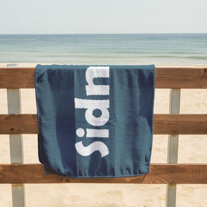 Custom Solid Color Beach Towel,Personalized Bath Towel With Name,Pool Towel For Adults,Vacation Gift,Picnic Towel,Oversized Beach Towel image 5