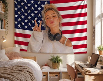Custom Photo Flag Tapestry, Personalized Dorm Flag, Wall Hanging, Dorm Room Decor, College Flag
